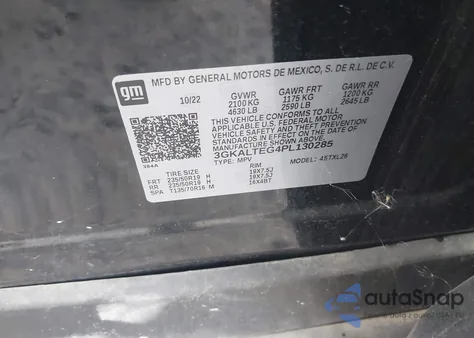 2023 GMC Terrain Awd Sle из США, поврежденный, VIN 3GKALTEG4PL130285